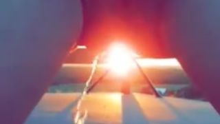 Slutty Upskirt Outdoor Sunset Pee