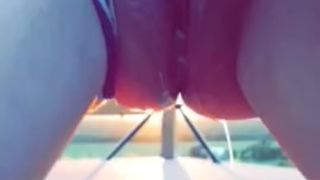Slutty Upskirt Outdoor Sunset Pee