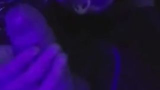 POV Blowjob in Blacklight-Teasing Licking and Choking Tia with Big Cock