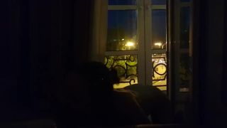 Hotel Slut Sucks Cock at Night