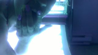 Pink Tuesday Tanning Bed BJ #2 Cum Clean up Messy Messy Messy