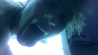 Pink Tuesday Tanning Bed BJ #2 Cum Clean up Messy Messy Messy