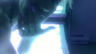 Pink Tuesday Tanning Bed BJ #2 Cum Clean up Messy Messy Messy