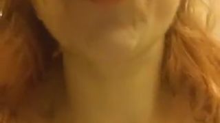 Blonde Beauty Big Natural Boobs having a Sweet Sexy Bath W/ Pussy Rubbing