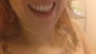 Blonde Beauty Big Natural Boobs having a Sweet Sexy Bath W/ Pussy Rubbing