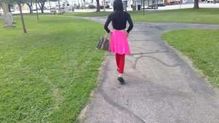 Asian Flashing Buttplug & Fuck Dildo in Public Park Lizlovejoy.manyvids.com