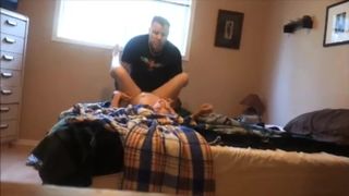 Pounding my Redhead Girlfriend on her back