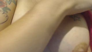 Punk Chick with Brand new Huge Fake Tits gives self Oil Massage