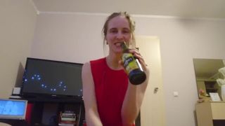 Dirty Naughty Girl: Holiday Tease in Red Dress