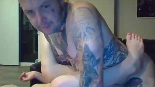 fuck cum cumshot facial sexy tatted babe
