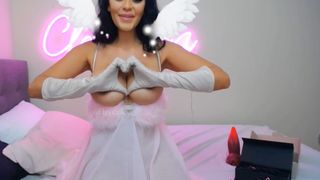 Cleo as angel bigboobs show