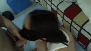 masked babe hot tits facial