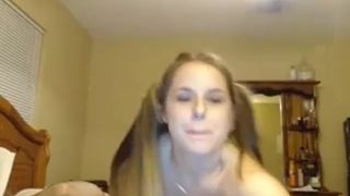 Super Sexy Blonde Pigtails Fucking Sucking Cum on Face