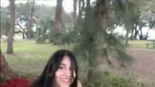 Bella Torrez in public park