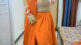 YourRAdhika Erotic striptease in Gagra Choli