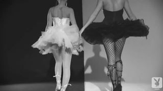 Leanna Decker and Rebecca Carter ballet dancing strip