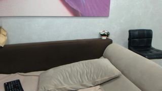 kateanes in a black dress oils her tits and smokes