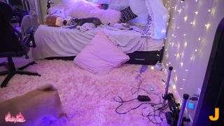 blazefyre - Dog Licking Dildo on Fucking Machine