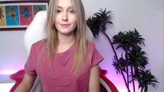 natural blonde beauty rubs nipple vibrates clit