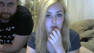 gorgeous blondy sucks cock and smokes