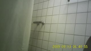 Dutch beauty takes a shower.