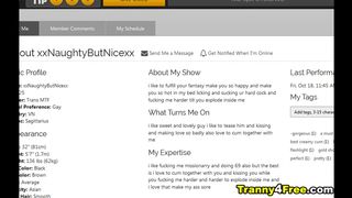 Tranny wants you to cum in her mouth