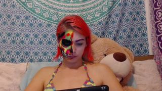 LittleLexaDT - deepthroat dildo blowjob, gagging