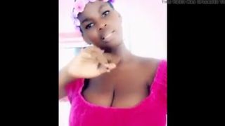 African babe with enormous tits