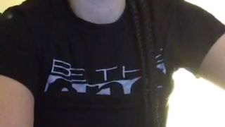 Girl flashing small tits