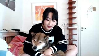 :moyyango_05.06-2019 ② cute teen girl with cute dog
