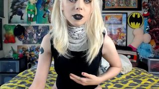 goldengoddessxxx, blonde, punk, tats, fingering