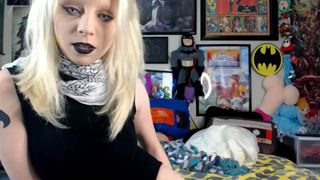 goldengoddessxxx, blonde, punk, tats, fingering