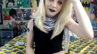 goldengoddessxxx, blonde, punk, tats, fingering