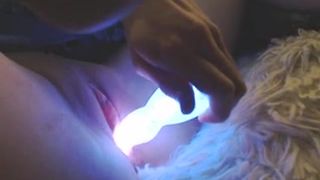 HornyUnicornn Light-up Dildo&up close pussy play 101116