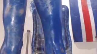 elisadeathnaked bodypainted blue