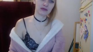 Melenamo stripping to lingerie