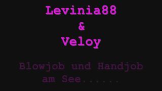 Blowjob and handjob at lake