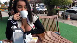 Emanuelly Raquel public orgasm interactive toy