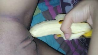 Colombian teen nude - Bella toying with banana