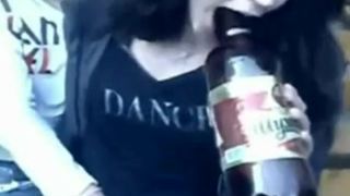 Group teasing on the street - real amateurs