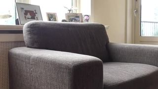 Hottie bates on couch