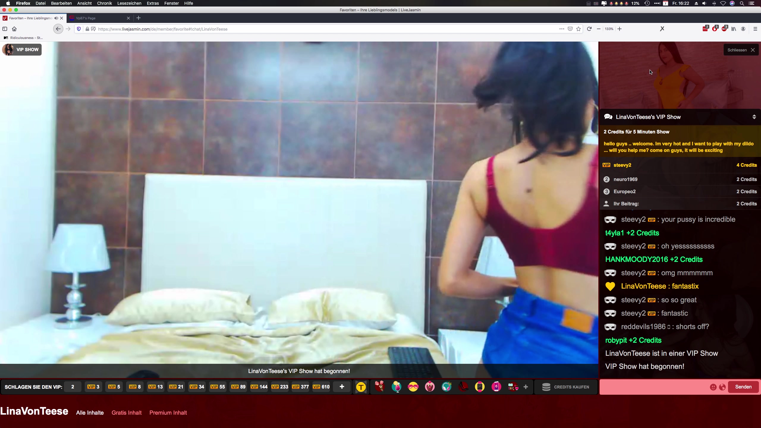 LinaVonTeese VIP Show Live Jasmin