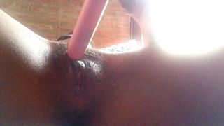 Ebony college teen pink vibe