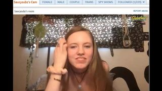 Saucysubz - new girl gets naked and bates pussy