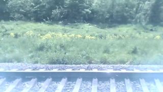 Alexis_Kline dildo masturbation in a train car