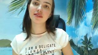 danadivaris playing with her belly, jumping, smacking her ass in private premium video 2016-09-11