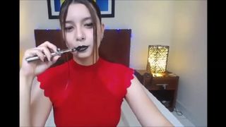 Black Lipstick Hottie E-Cig Smoking Teaze
