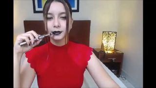Black Lipstick Hottie E-Cig Smoking Teaze