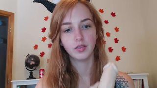 minxymaeve, redhead, whip, anal plug