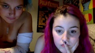 cybaby and ari use a vibrator lesbian show